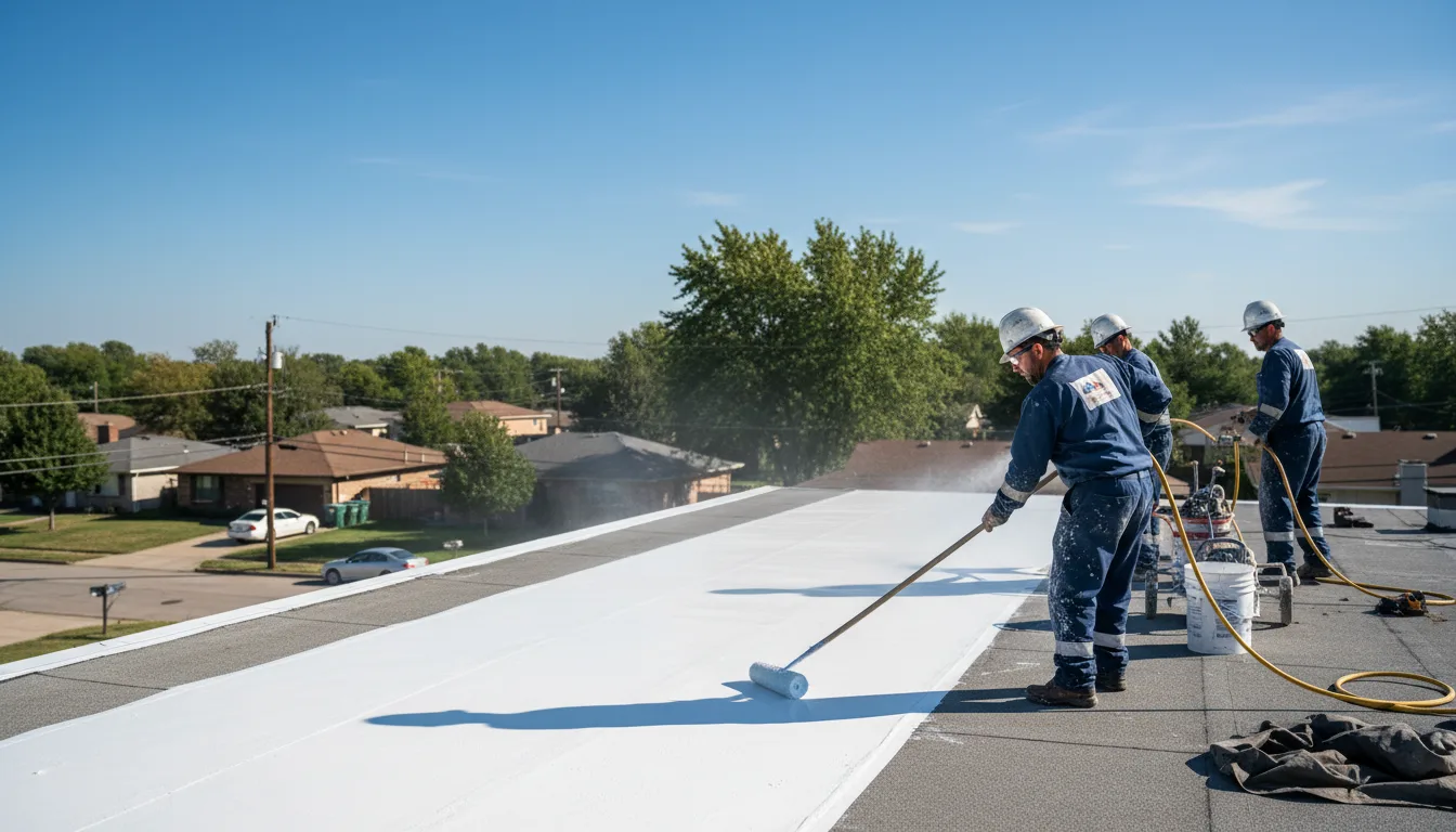 Commercial roof coating in Le Roy, NY near me